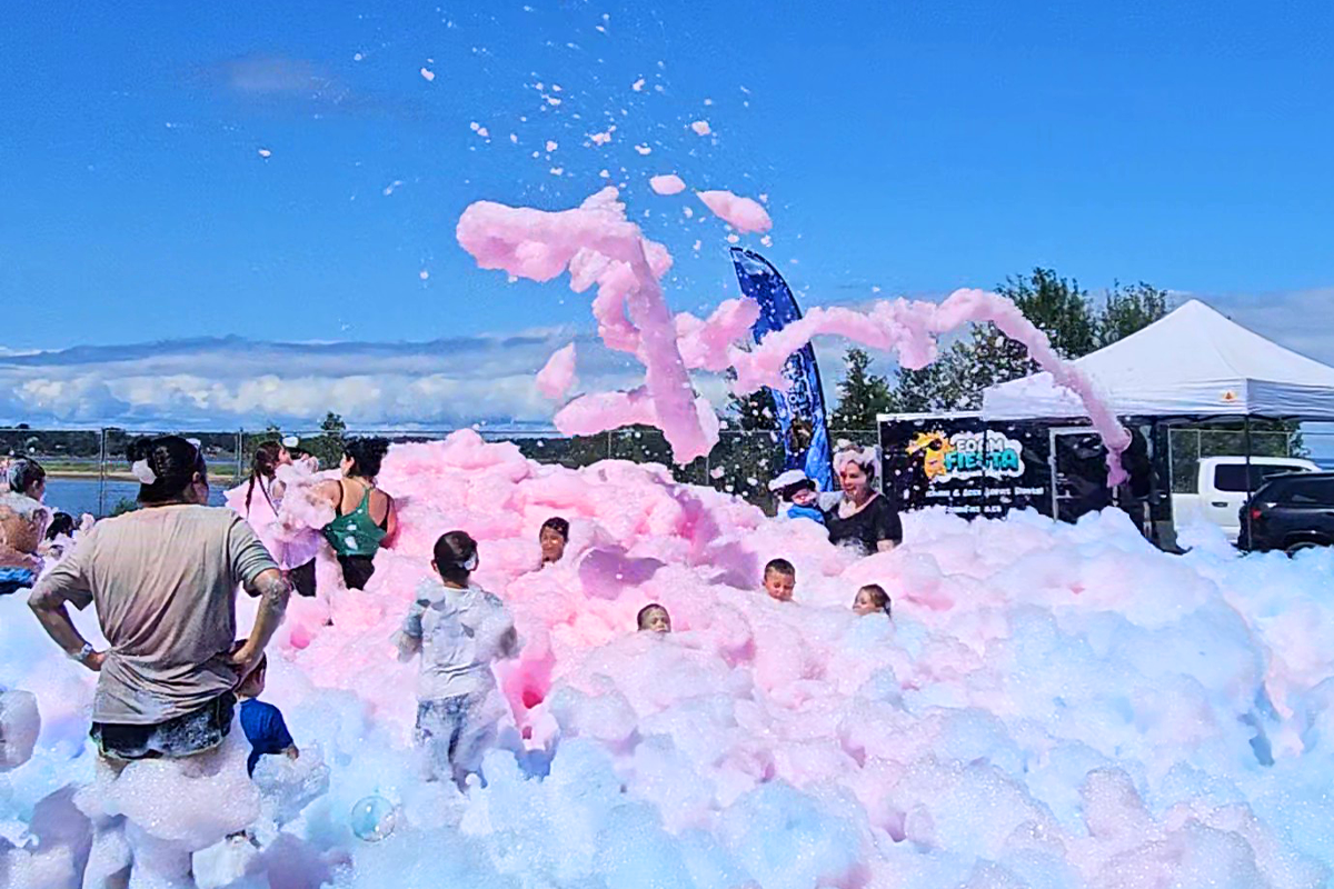 Foam Color Solution in use